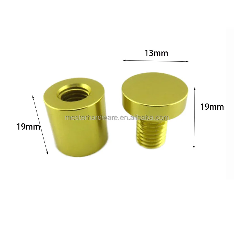 13mm 19mm 25mm Anodized Aluminum Aluminum Sign standoff Wall Mounted Sign Stand off spacer, Mirror Glass Screw Standoffs