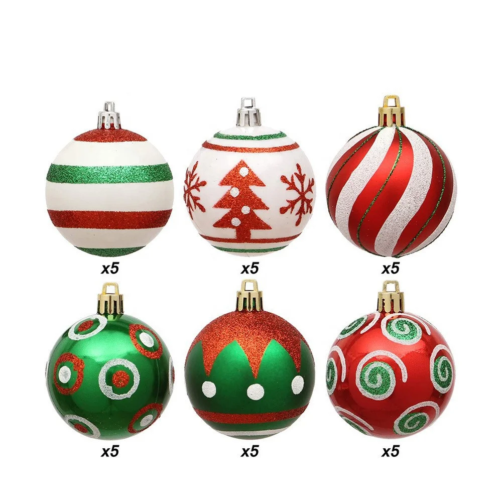 6CM Wholesale Christmas Balls Decoration  Handpainted Christmas Ornament
