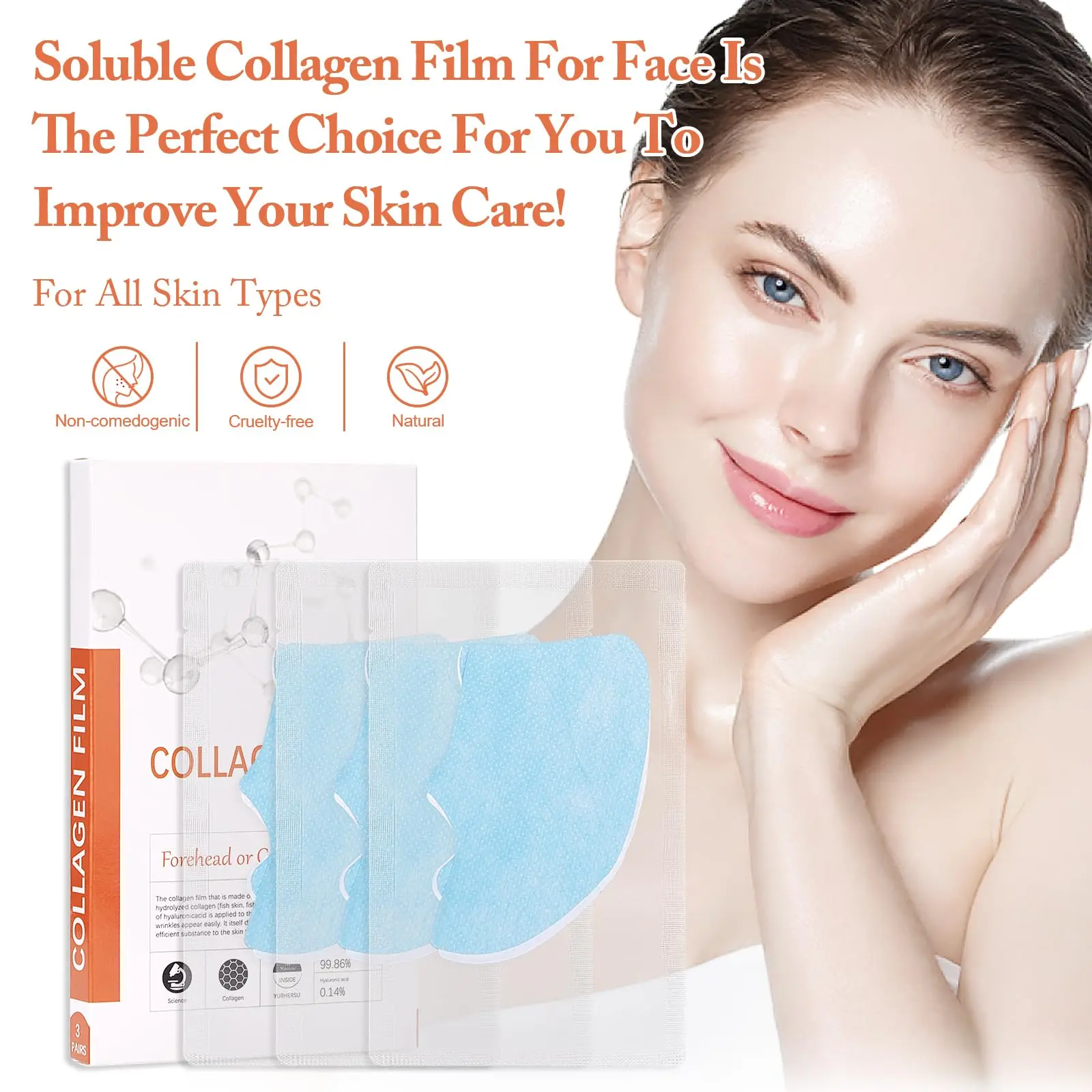 Smooth Hydrating Collagen Firming Soluble Mask Water Soluble Spray Dissolvable Melting Face Mask Korea Customized Package Sheet