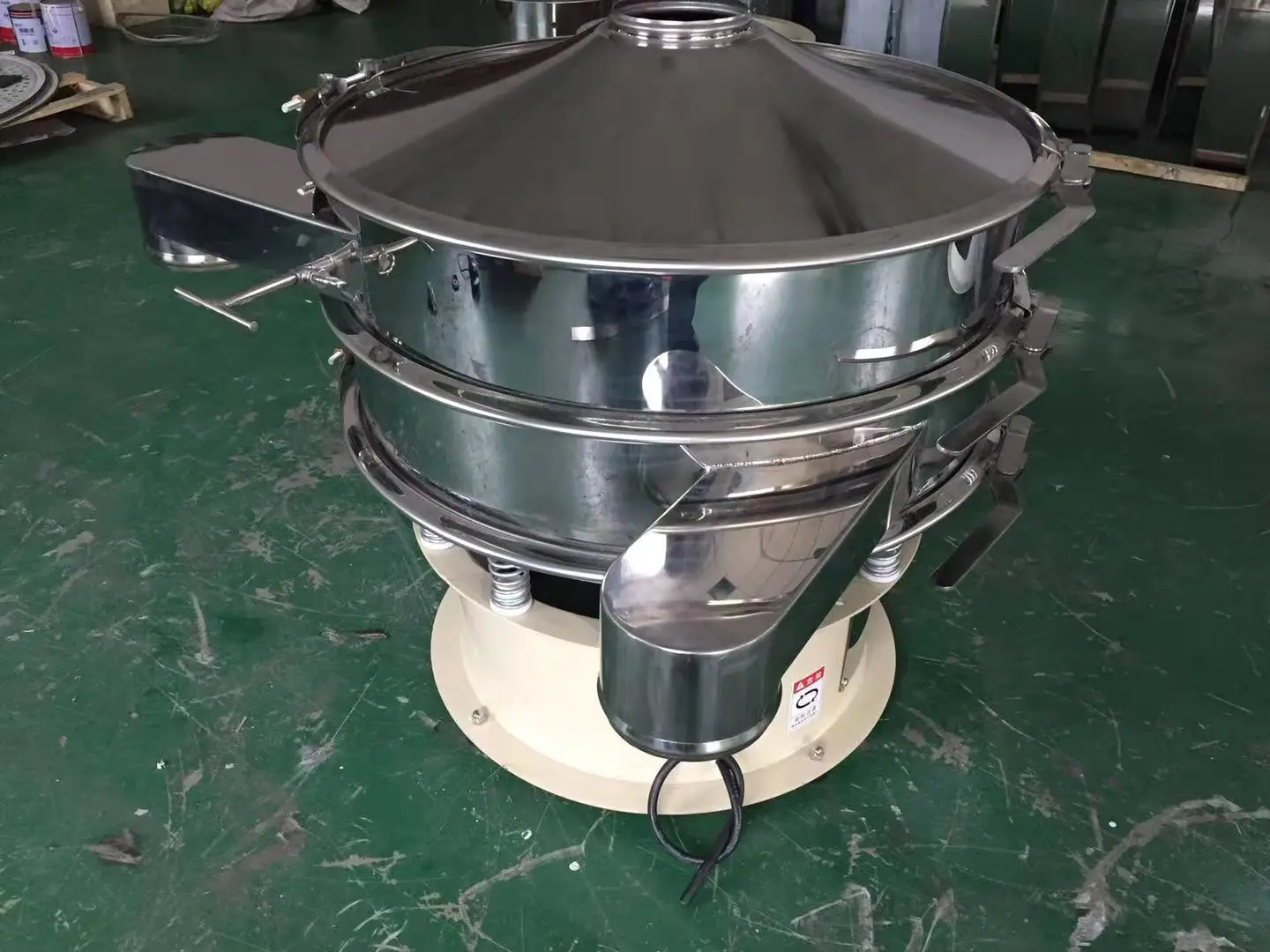 Fast 400mm Sieve Machine Sugar Sucrose Glucose Vibrating Sieve For Sand