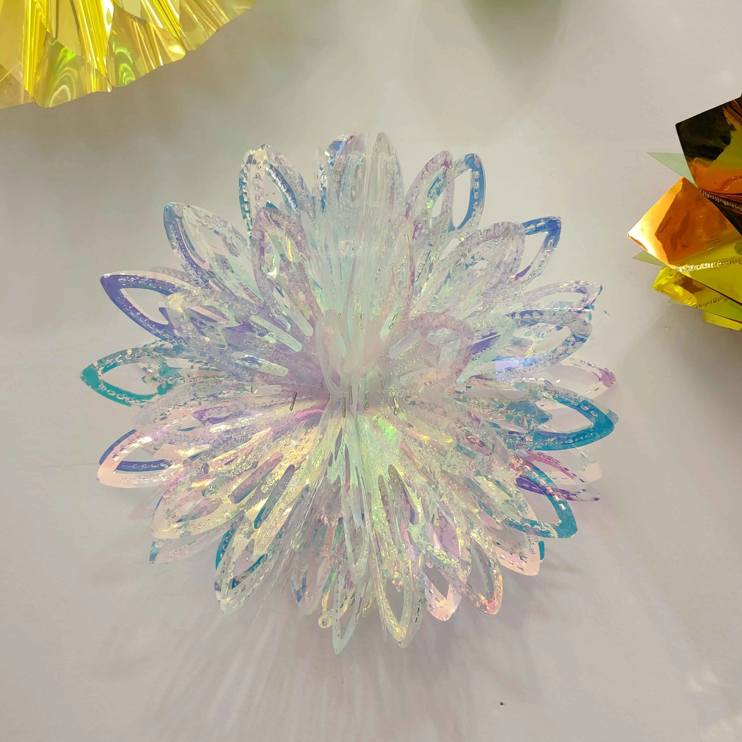 Set of foil ceiling hanging flowers ball for christmas party CE-NB010