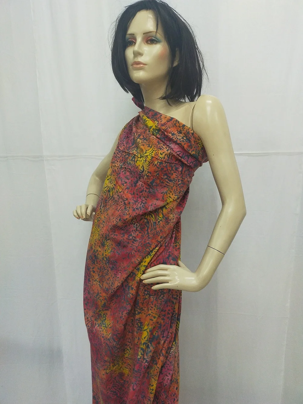  Legong Batik красная Орхидея хлопчатобумажная ткань материал ручная печать с воском Премиум качество из Индонезии по конкурентоспособной цене