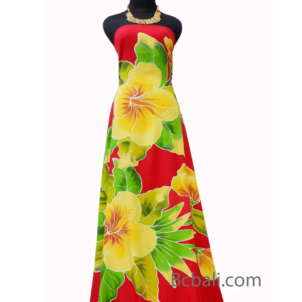 Pareo Summer beach wear sarong clothing body cover design hand painting floral Best  Quality from Bali