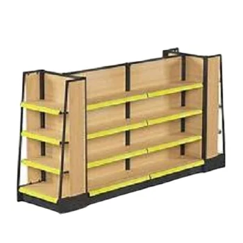 Shop Shelf S Display Rack Steel Commercial Metal Shelving Stand Rack Long Wooden Shelf Shop Display Racks Cosmetic Store Fixture