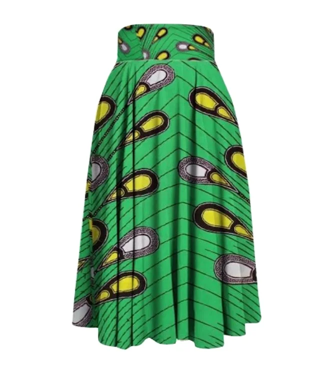 
Wide Hem Flowy Hollandaise Super-Wax Skirts 