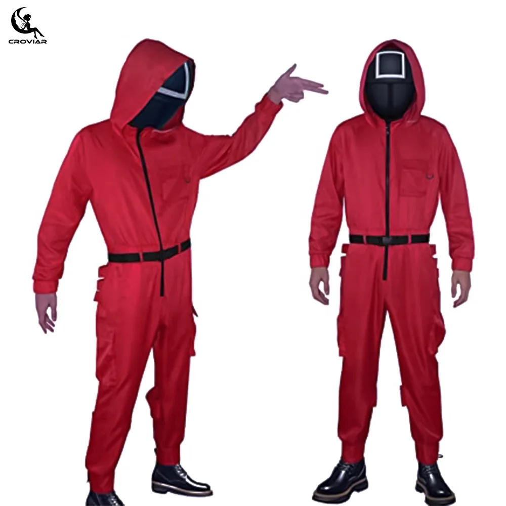 Korean Squid Game 2021 Costumes Red Men Halloween Jumpsuits Squid Game Movies & T.V costume