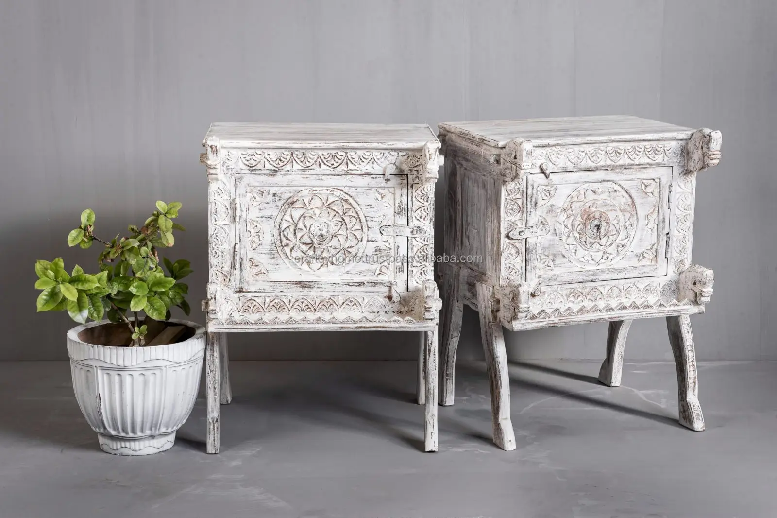 High Quality Rustic Wooden Drawer Side Tables Antique Drawers Wooden Bedside Table Modern White For Living Room Corner End Table