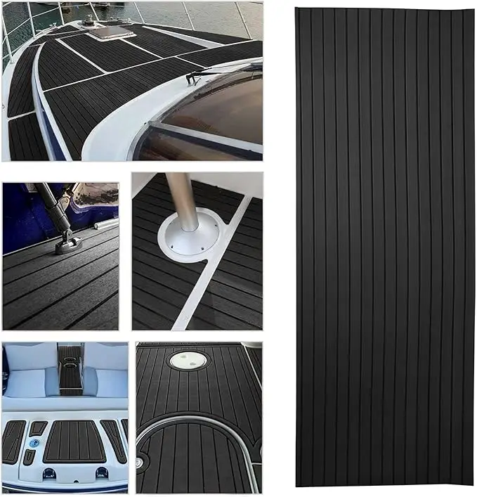 Synthetic Teak Composite Brushed Durable EVA Foam Deck Marine Deck Covering Brushed Outdoor Boat Or Yacht Flooring