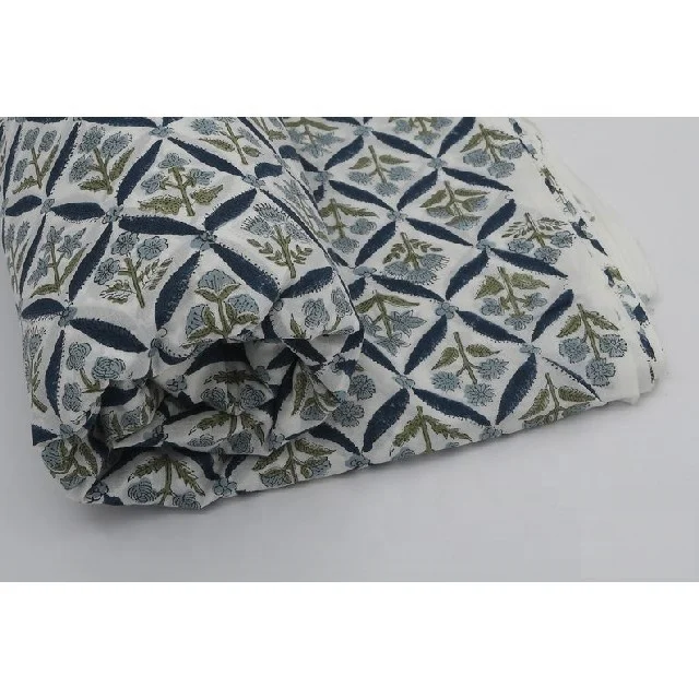100% Cotton Hand Printed Block Print Light Weight Fabric Hand Block Beautiful Fabric