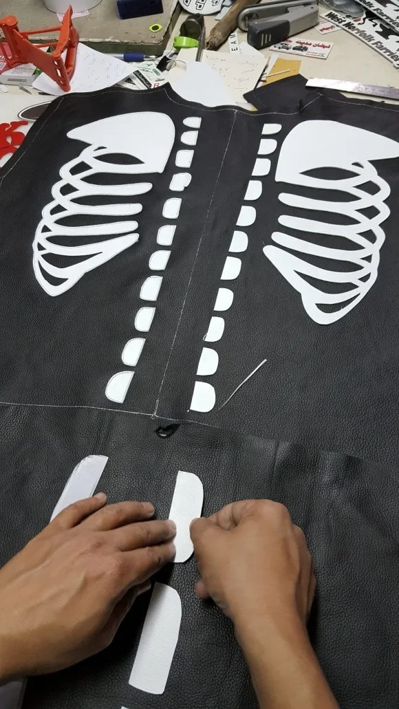 LONG BOARD DOWNHILL SUIT SKATE BOARD LEATHER ONE PIECE SUIT