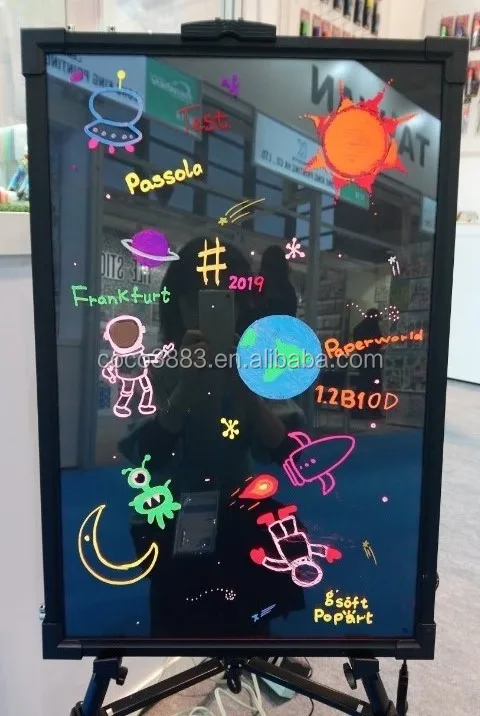 10 mm Parallel Flat Nib Fluorescent color Water based Erasable Liquid Chalk Marker 50 colors