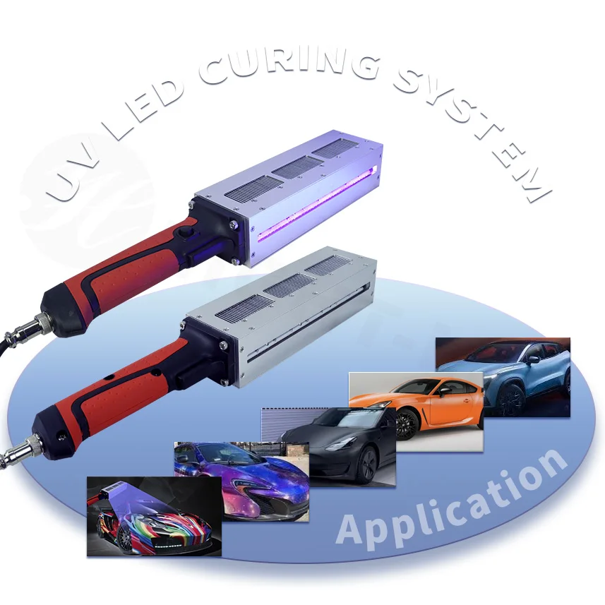 Portable UV LED Lamp for Car Paint Repair Curing Ideal for curing automotive UV primer, filler, putty, top coat, and clear coat.
