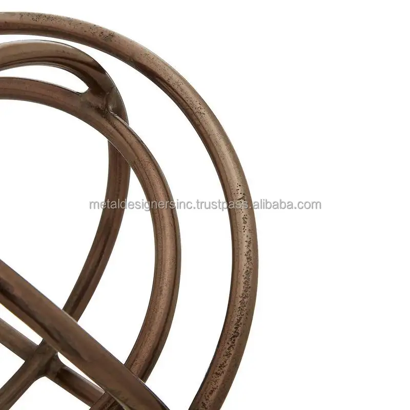 Set of 2 Bronze Ball Sculptures Home Office Desk Living Room Table Decor Decorative Gift Item available in different colors