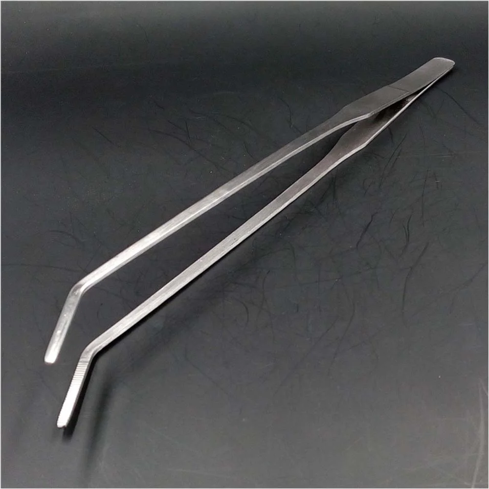 Stainless Steel Non-slip Tweezers Scissors Aquarium Live Plant Grass Curve Tweezer Fish Tank Shrimp Reef Maintenance Tools