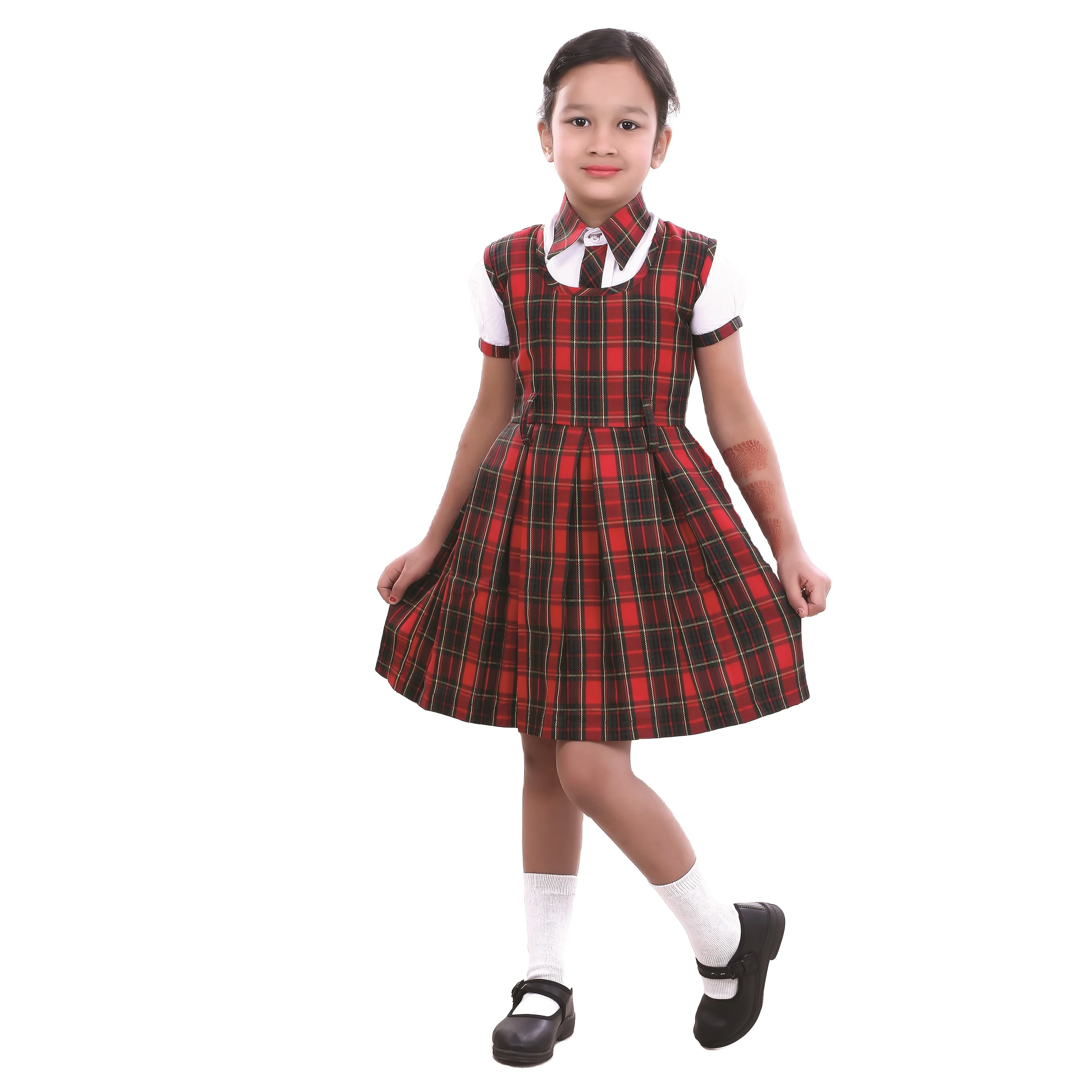 Unisex School Uniform in Plaid Design For High School Students Made in India