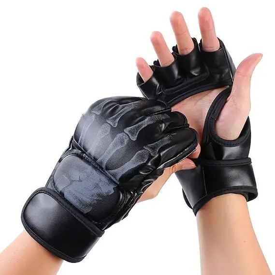 Wholesale MMA Half Finger Ufc grappling Gloves custom logo your own design MMA sparring gloves boxing equipments
