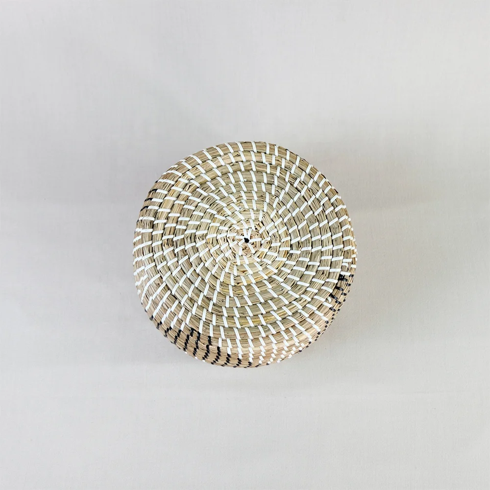 Vietnam Customized wholesale belly straw basket woven seagrass natural rattan handmade storage basket hot selling low price mult