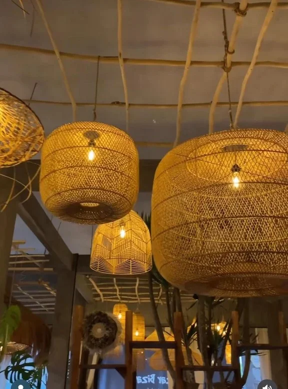 Wholesale New Modern Model For Natural Rattan Lampshade Chandeliers Pendant Lights For Home Or Hotel And Restaurant Villa ML69