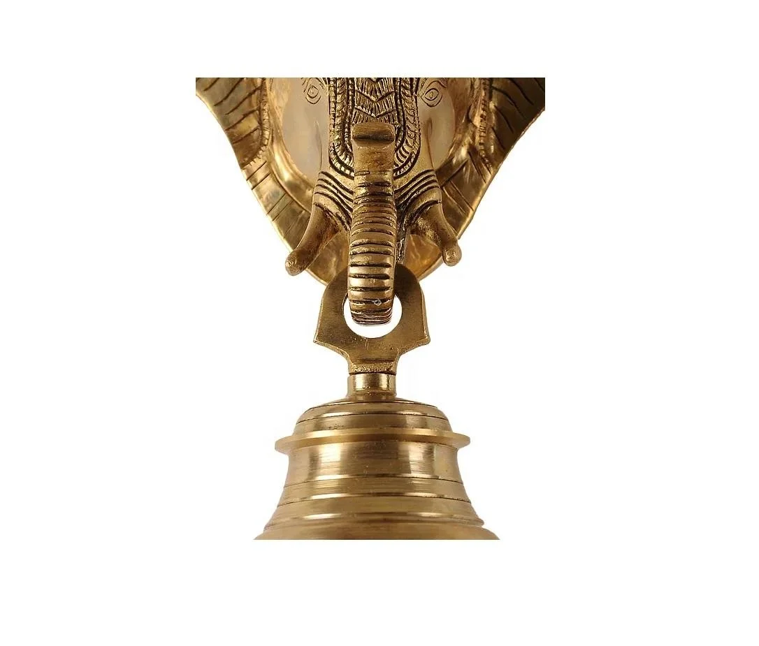 Elephant Brass Bell new Design brass Hand bell With new design handle Look Metal Peon Bell For Office