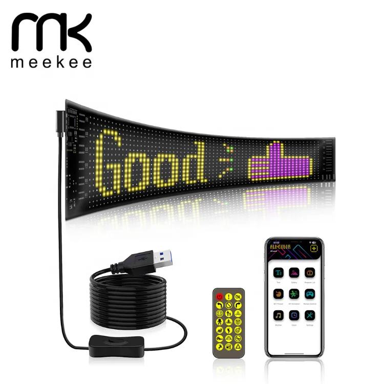 Scrolling text 16*64 mm car mounted led flexible screen