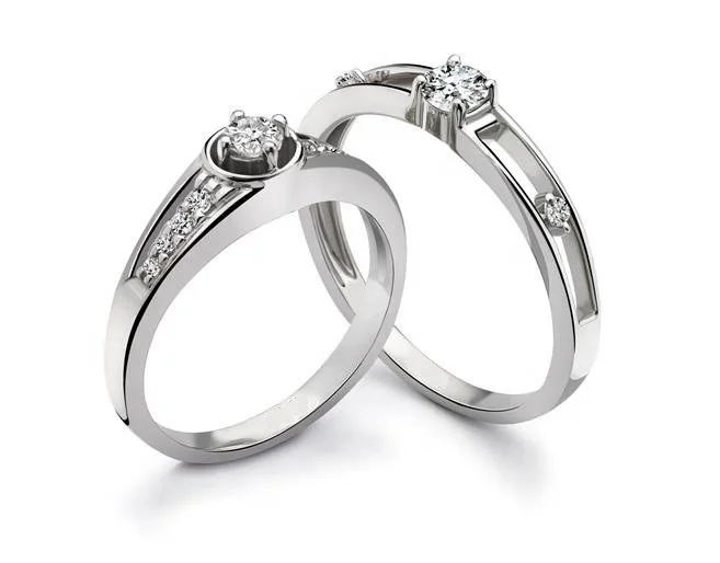 Solitaire Diamond Ring 14k 18k Gold White Round Diamond Ring Buy Engagement Diamond Ring