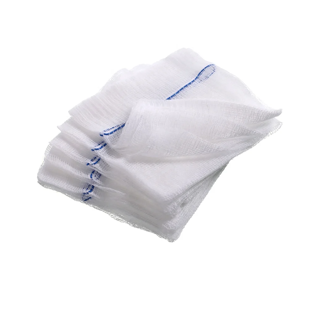OEM Medical consumables 100% cotton Gauze Disposable Wound Pad Absorbent Gauze mesh compress sponge Sterile Gauze Swab