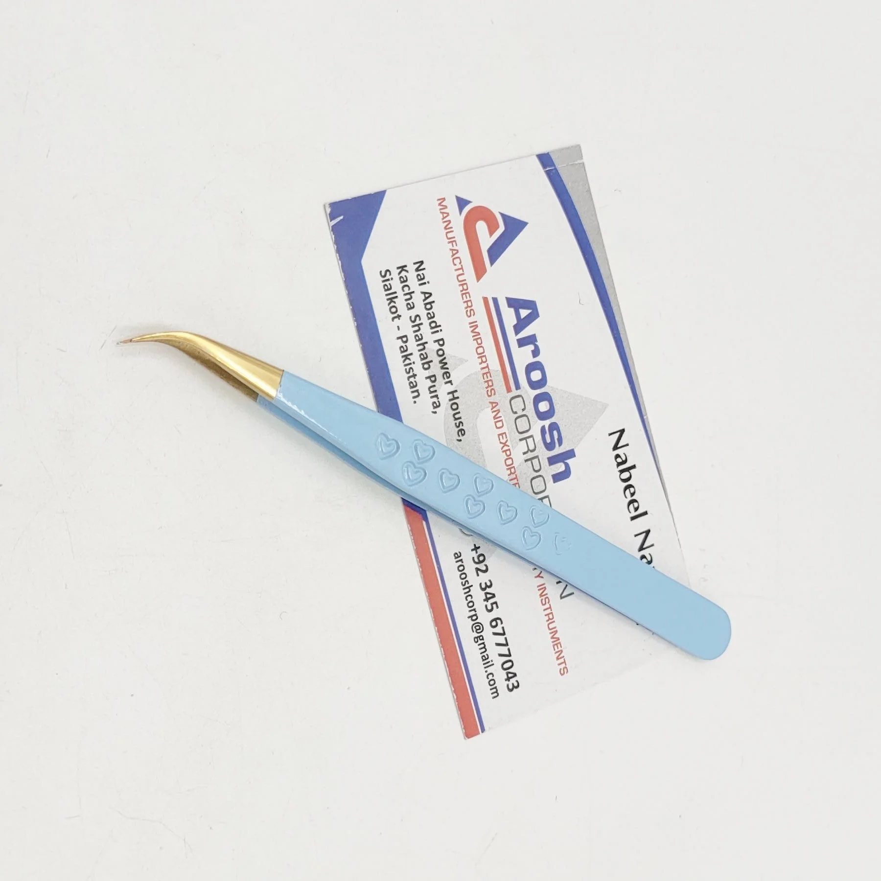 Золотой наконечник детский синий пинцет оптовая продажа высококачественный Пинцет из нержавеющей стали для наращивания ресниц устойчивый