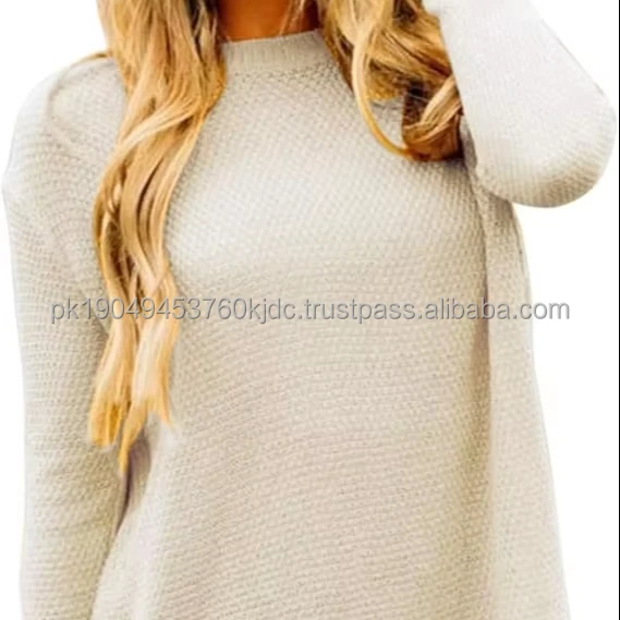 Women Cardigans product recruitment Oversized Crew V neck Sweater Top for Fall and Winter 2024 Trendy Wear Soft Stretchy
