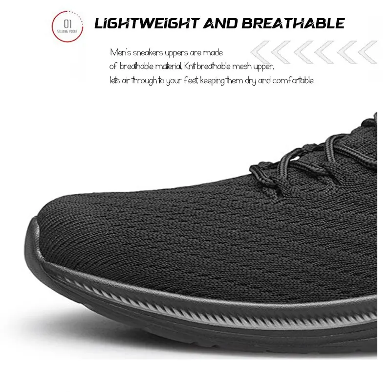 Casual Sport Shoes for Men Walking Shoes Lightweight Breathable Mesh Upper Jogging Gym Running Sneakers Athletic Jogging Tenn