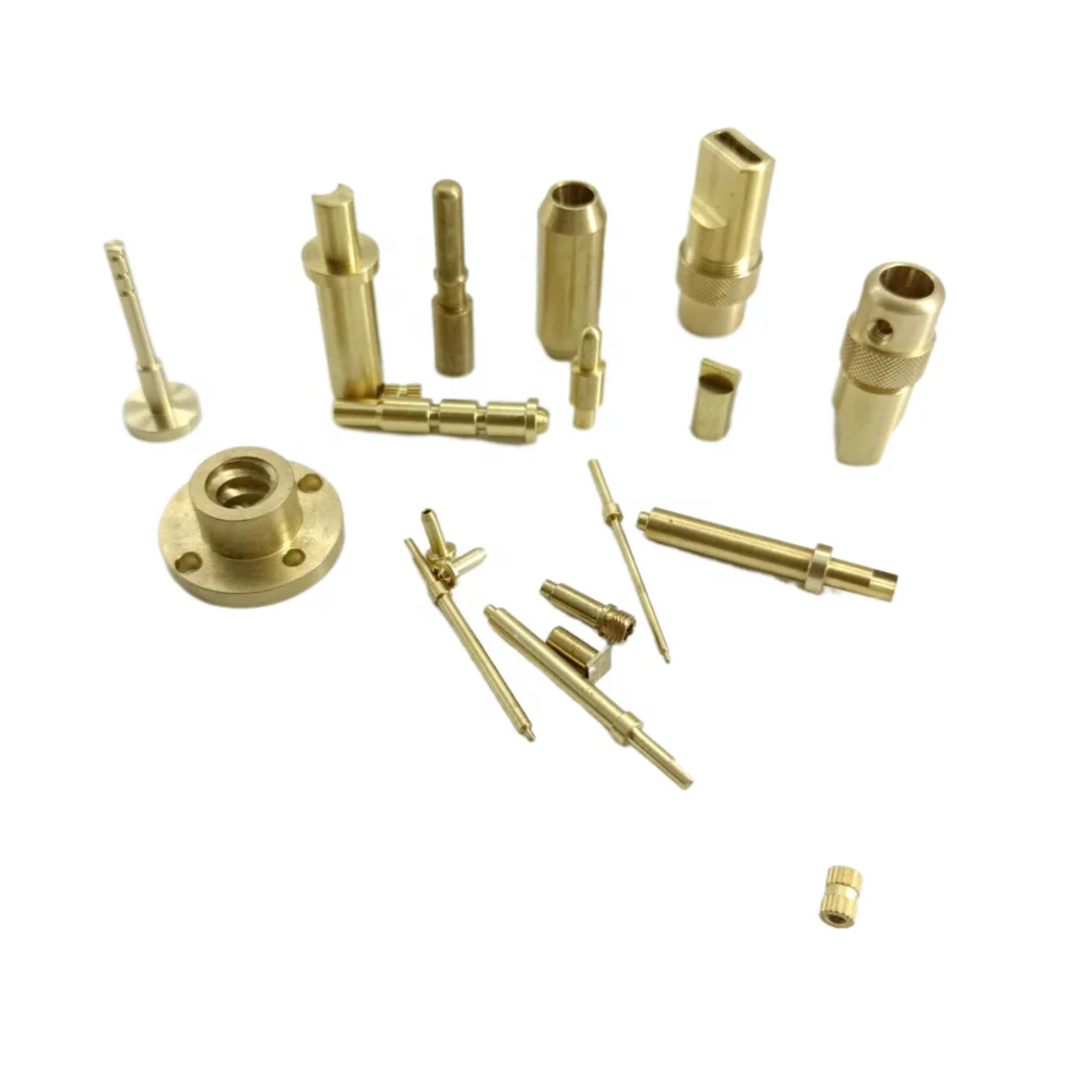 Custom precision cnc turn-mill machined Brass Shaft Plug Threaded Brass Rods brass cnc machining parts cheap cnc machining