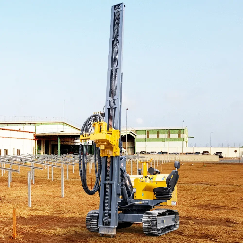 HENGWANG solar Pile Foundation Drilling Machine helical hydraulic static pile driver pile drilling rig machine