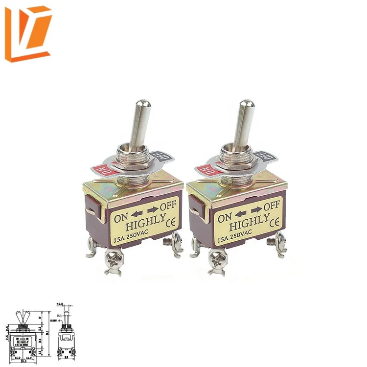 eu standard togglelever light brass switch