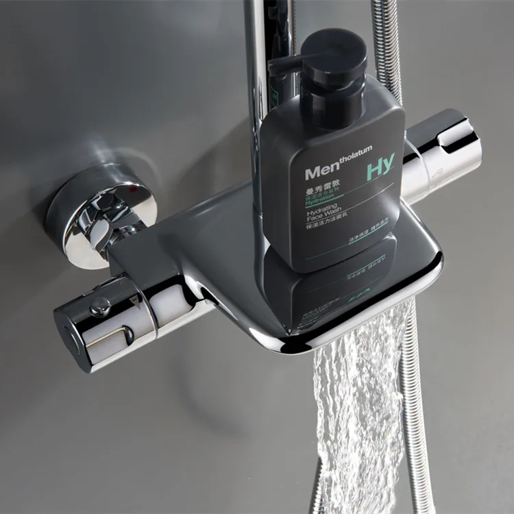 modern rain shower set sanitary ware in wall chrome brass mixer faucet bathroom tub with handle faucets