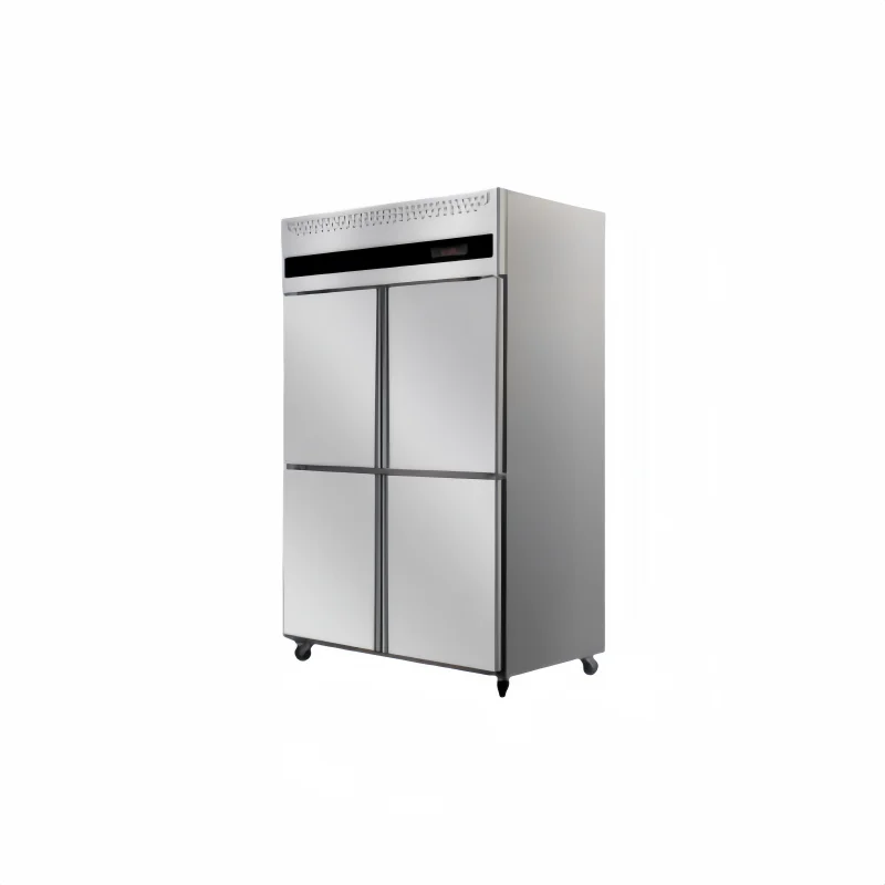 9- High-quality commercial stainless steel upright refrigerator and freezer for kitchens