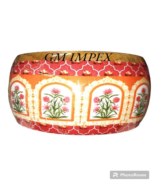 High Quality Organic Fruit Dough Wood Large Salad Bowl And Plate Set Soup Mixing Round Bowl For Home