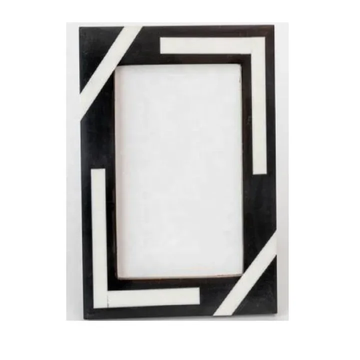 BLACK AND OFFWIGHT RESIN DESIGNER PICTURE FRAME HOME DECORATION PHOTO FRAME EPOXY RESIN CRAFTS WALL ART FRAME BY ROYAL DECOR MAR