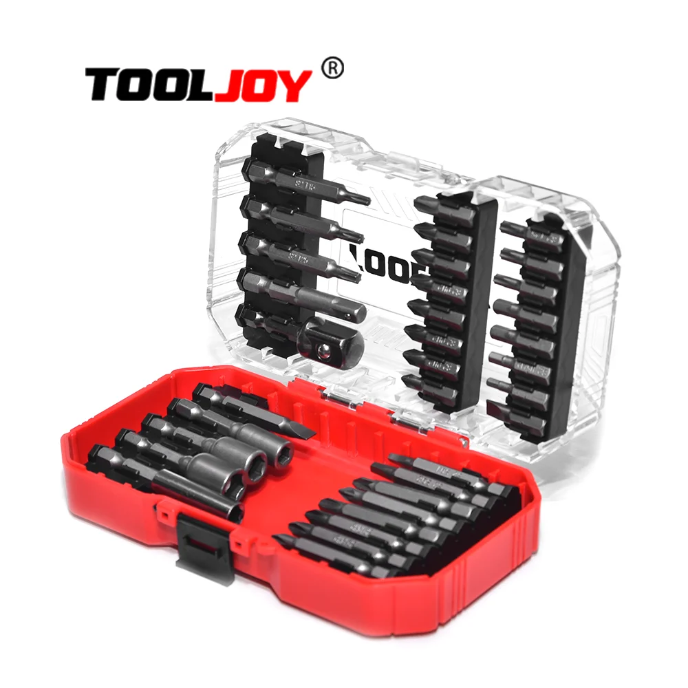 TOOLJOY Supply S2 Steel 34pcs PZ PH Screwdriver Bit Set Multipurpose Impact Screwdriver and Socket Sets for Repairing