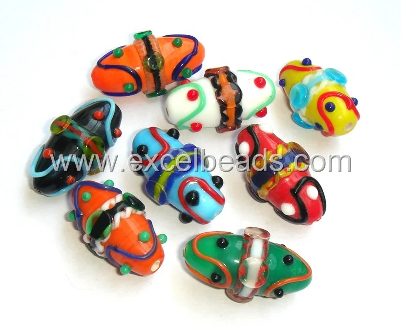 Glass Beads Oval shaped fancy beads wholesale beads for jewelry making