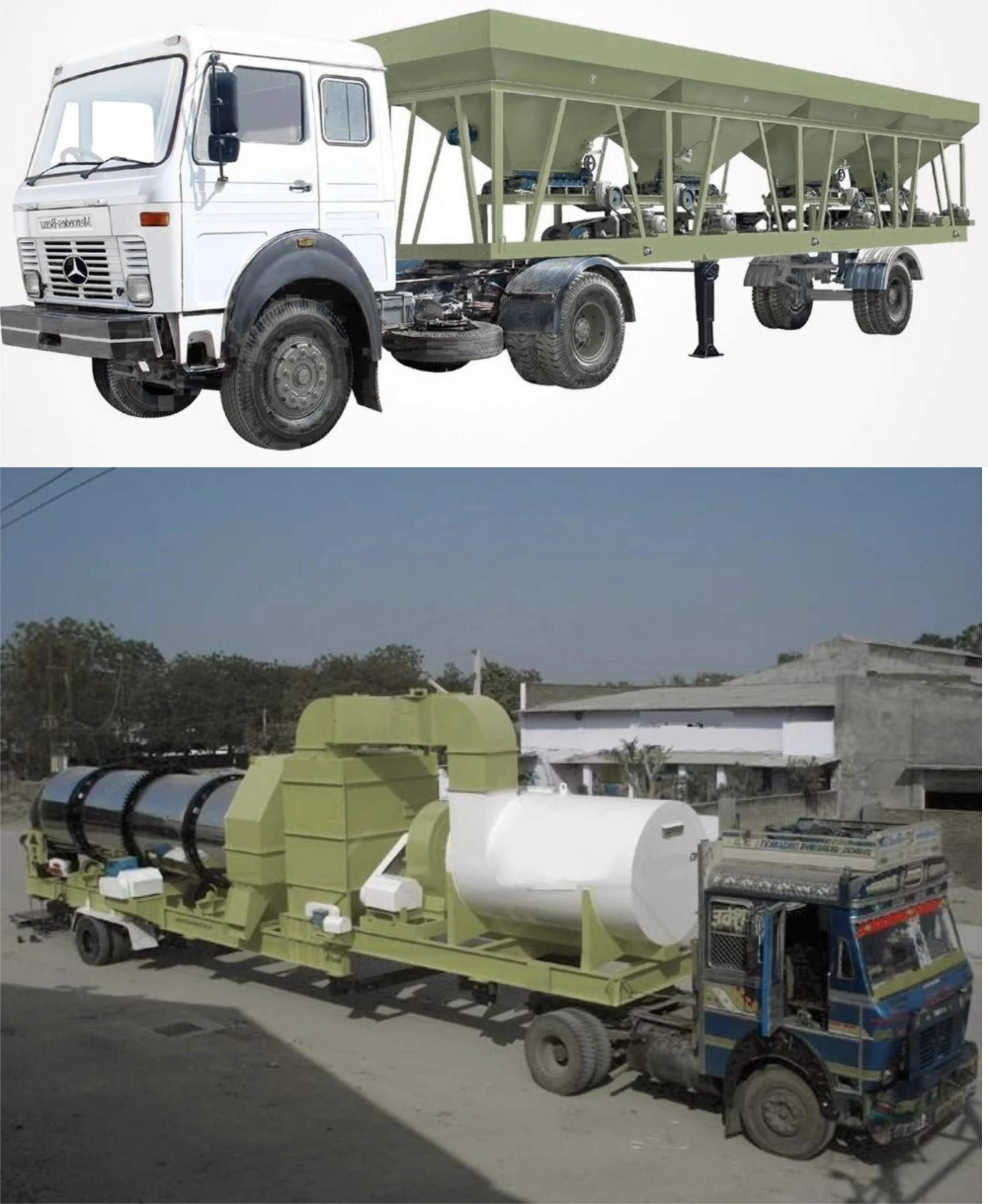 
Continuous type Mobile Asphalt Mixing Plant 