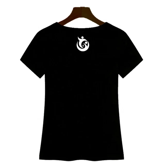 new 2023 100% cotton black t-shirt graphic screen printing v-neck tees USA Europe size tee High quality custom T-shirt for women