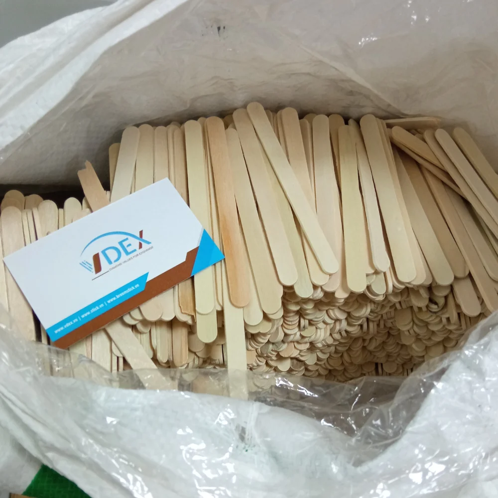 Non-printed Ice cream sticks Craft sticks for Fully automatic production line With high counting and white color