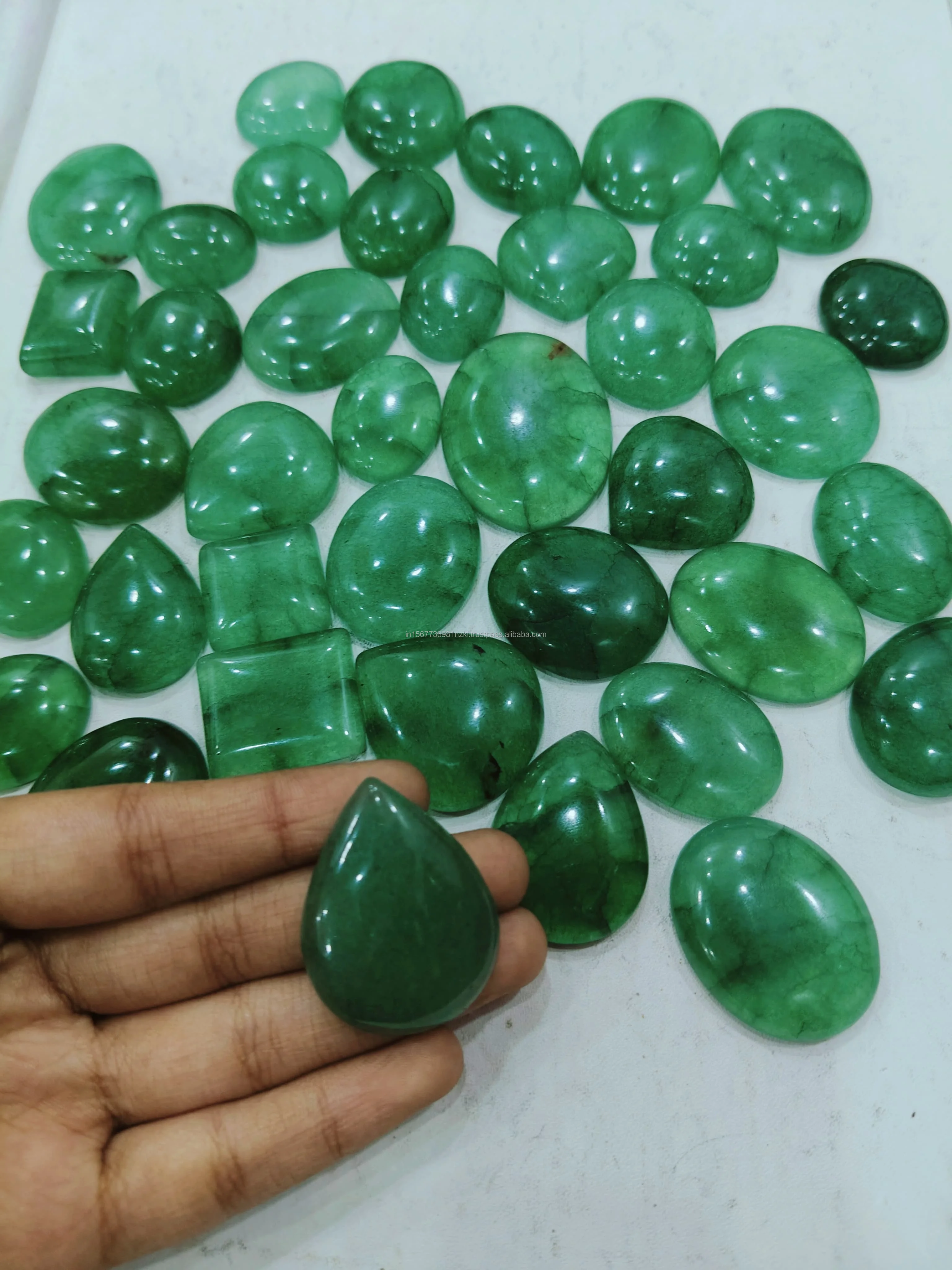 Top Quality Green Stone Quartz High Quality Stone Natural Loose Gemstone Green Quartz Cabochon Hand Made