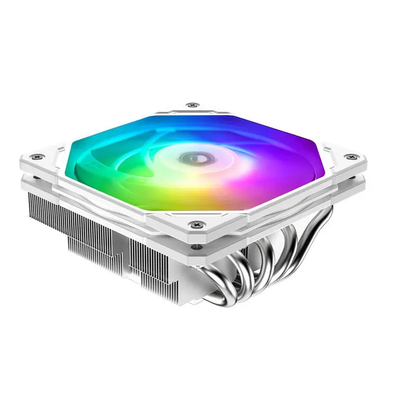 ID-COOLING IS-55 Black Edition Low Profile CPU Cooler - 5 Heatpipes, PWM Control, ARGB Lighting for Multi-Platform Compatibility