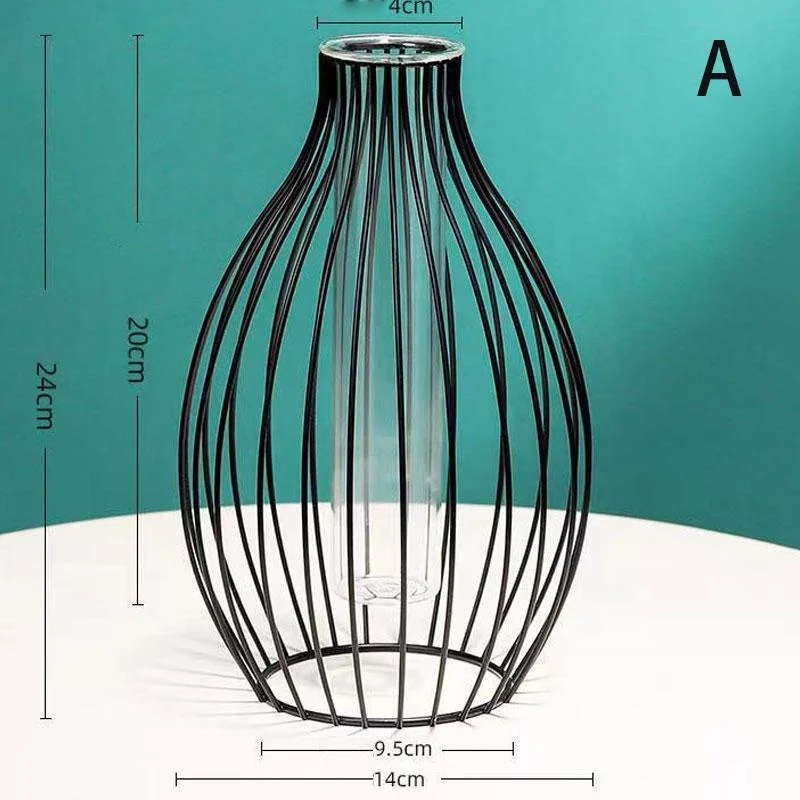 Modern Desktop Decorative High Quality Gold Metal Flower vase stand with test tube perfect for decorating any place