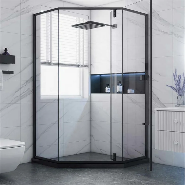 Smart Glass Shower Door Enclosure Shower Door With Frame Shape Cheap Shower Door Black Cabin