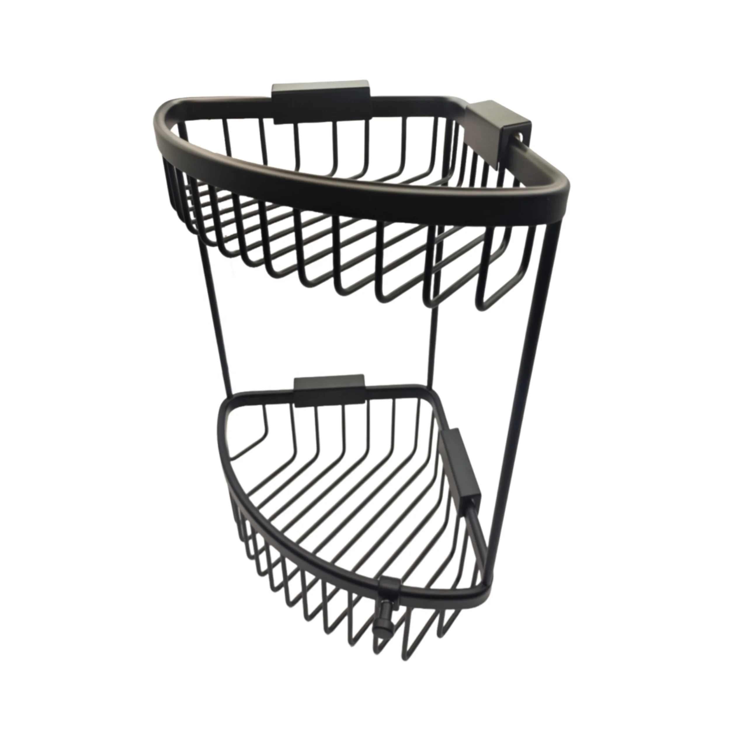 Современная угловая корзина черного уровня дуэли для ванной или кухни (30710)