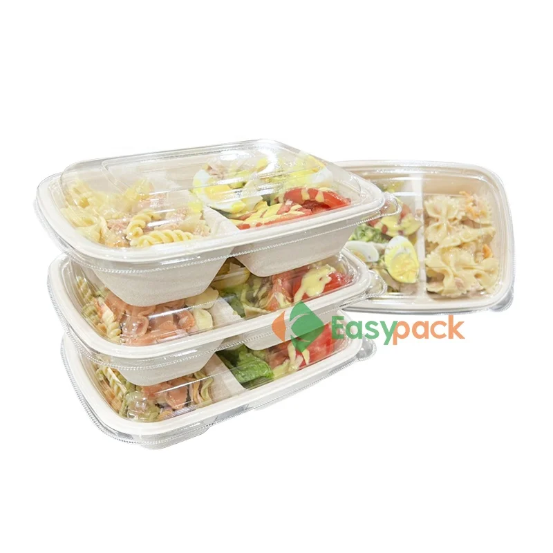 25 oz rectangular eco-friendly biodegradable food takeaway boxes