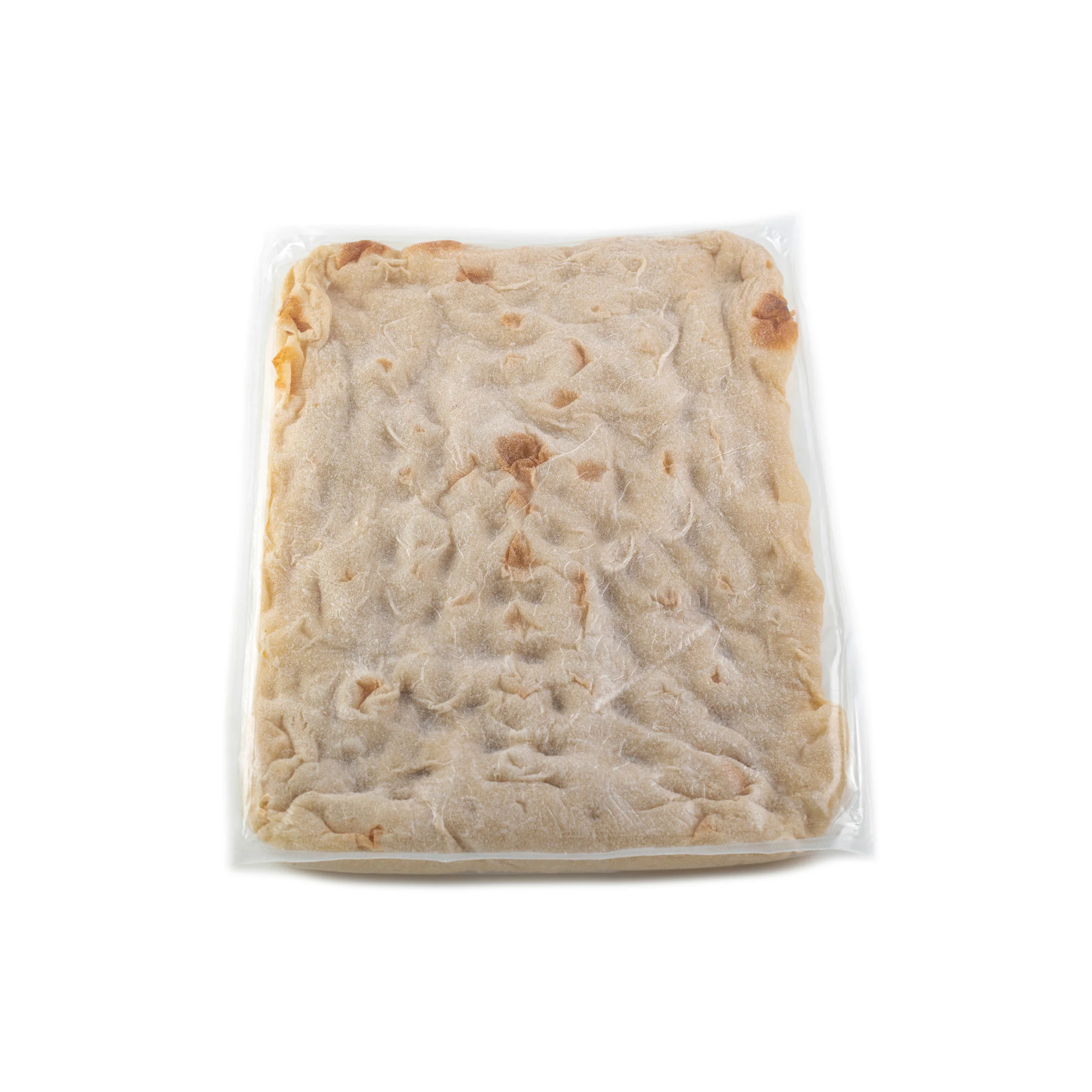 Precooked half tray baked pizza base 30x40 cm 650 gr high quality Italian food product to be garnished and baked in the oven