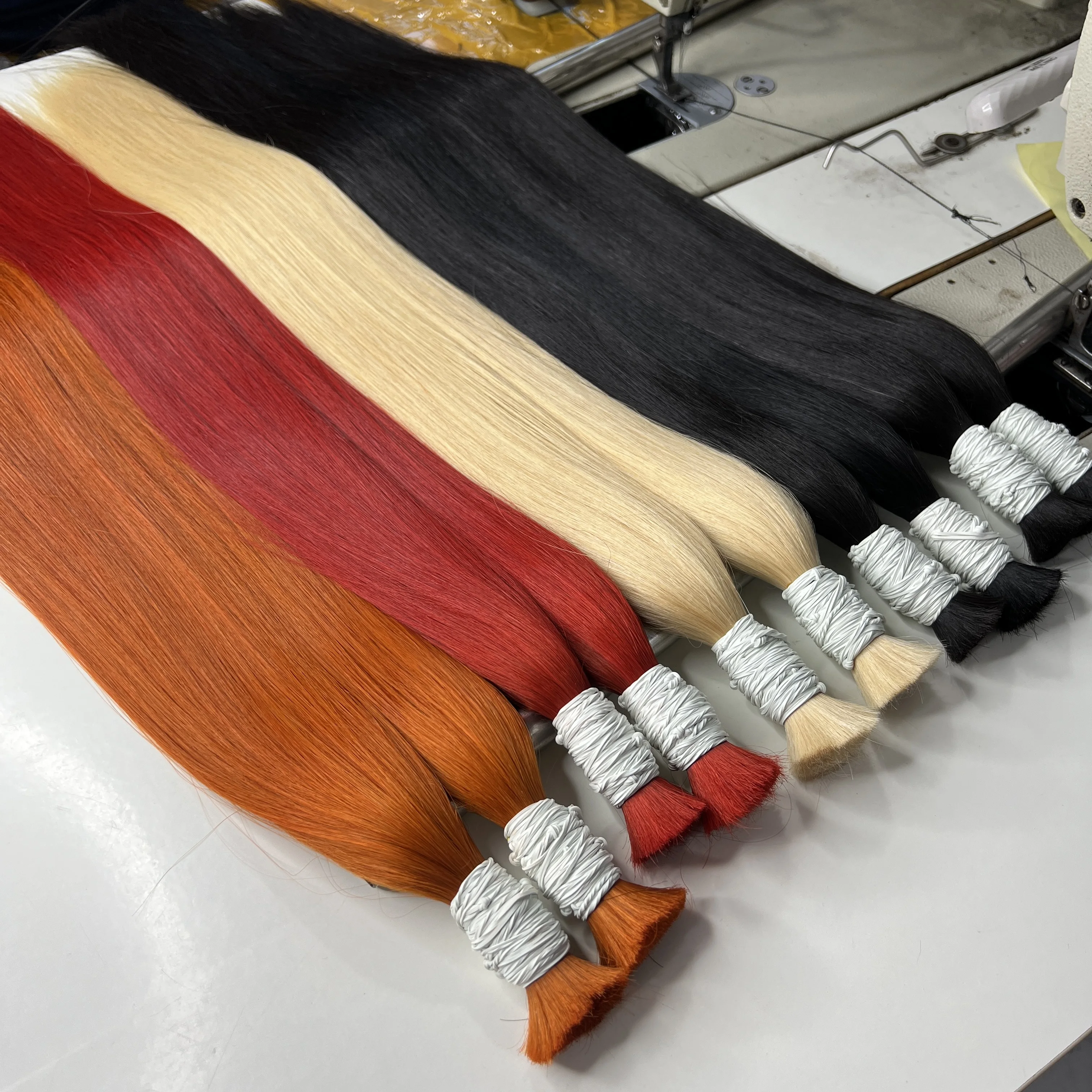 Factory Price List Bone Straight Vietnam Hair Double Drawn Virgin Hair 100% Raw Human Hair Extension Natural Color