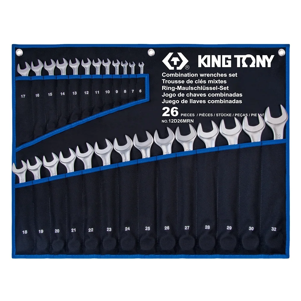KING TONY 26 PCS 6-32 mm Combination Wrench Set Spanner Set 12D26MRN